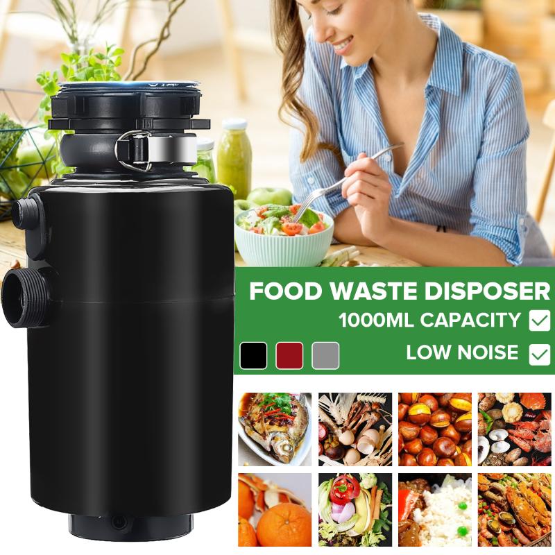 

Kitchen Garbage Processor Disposal Crusher 3800rpm Waste Disposer 900ml Stainless steel Grinder Air Switch 560W 220V