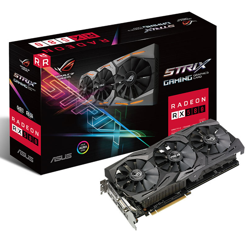 

Asus ROG-STRIX-RX580-O8G-GAMING 8G/8000MHz 256bit GDDR5 PCI-E3.0 Raptor Graphics