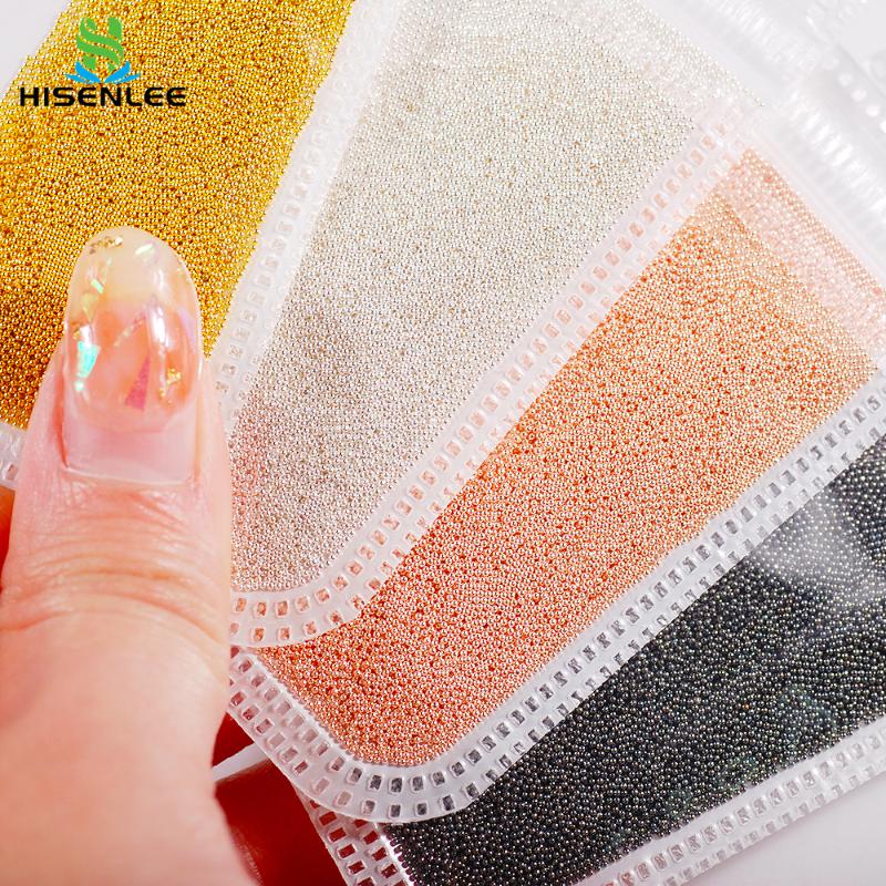 

High quality 10g mini caviar metal beads micro steel ball studs studs diamonds 0.6-2.0mm DIY nail art decoration