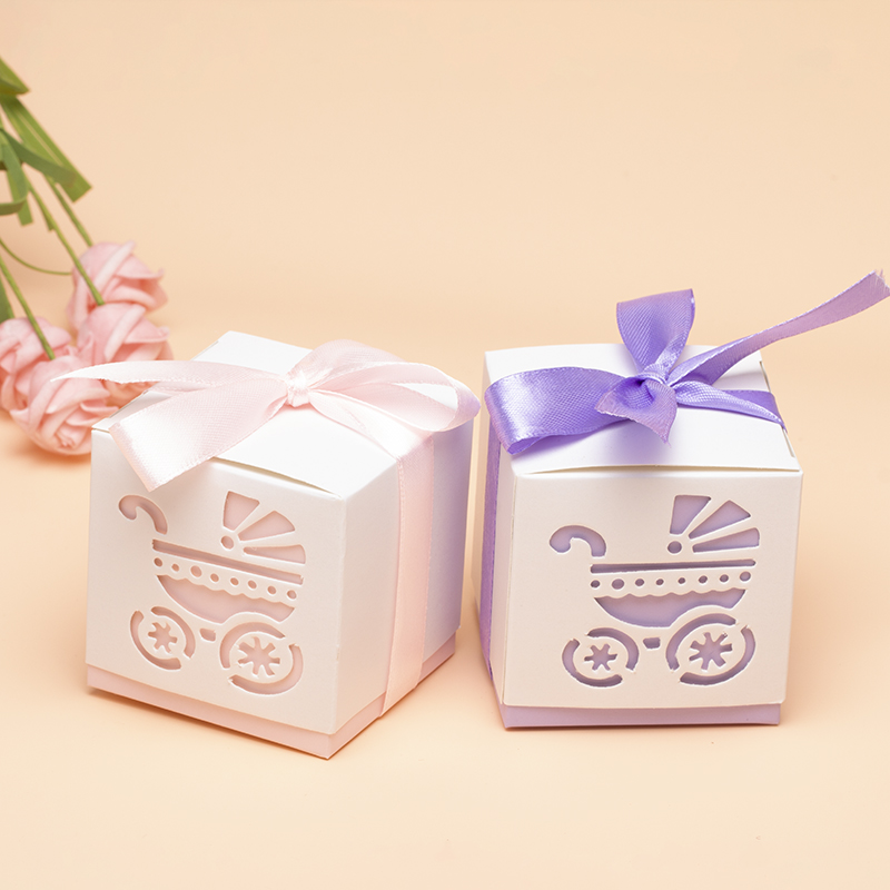 

10pcs Baby Carriage Candy Box Baby Shower Favor Paper Gift Box Birthday Party Decoration Christmas gift
