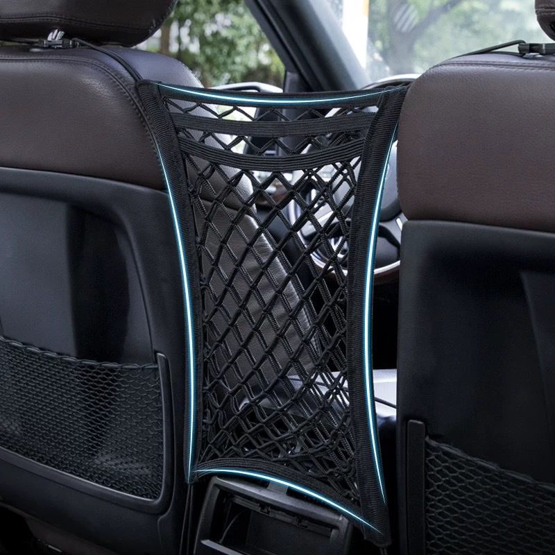 

Universal Strong Elastic Car Organizer Net Mesh Seat Back Bag Organizer Stowing Tidying Interior Car Styling Accessories Supplie