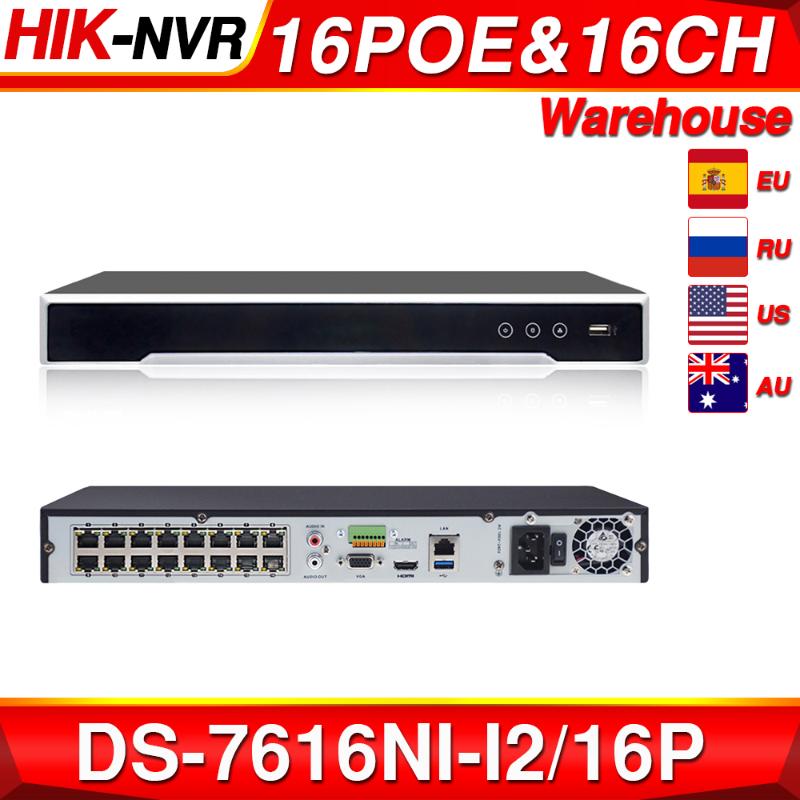 

Hikvision Original POE NVR DS-7616NI-I2/16P 16CH H.265 12MP MAX POE NVR for IP Camera Two Way Audio HIK-CONNECT Hikvision OEM