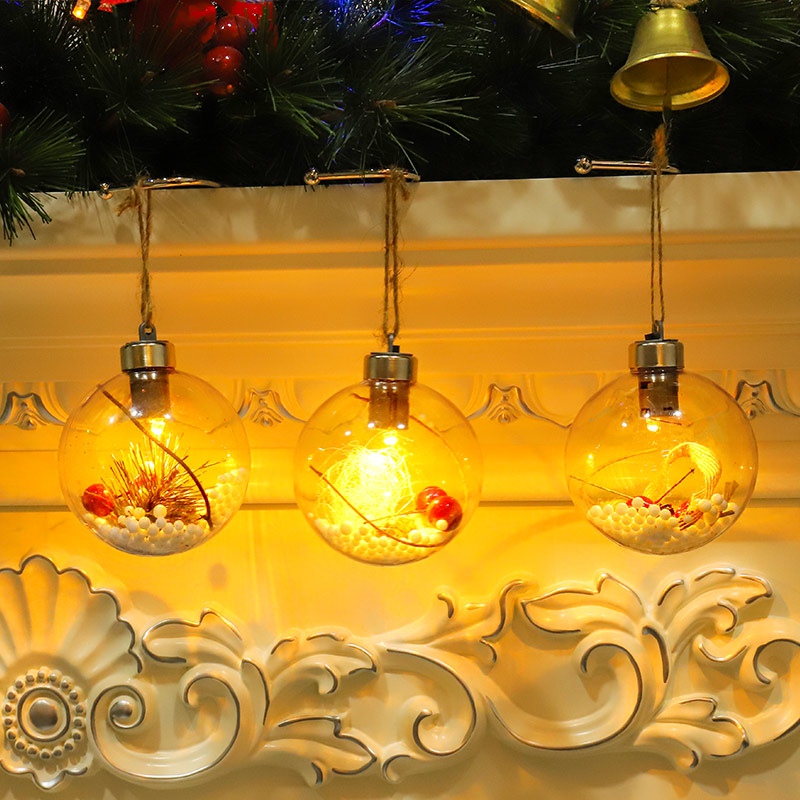 

Christmas Transparent Ball Christmas Tree LED Light Ball Home Tree Hanging Ornaments Home Decoration