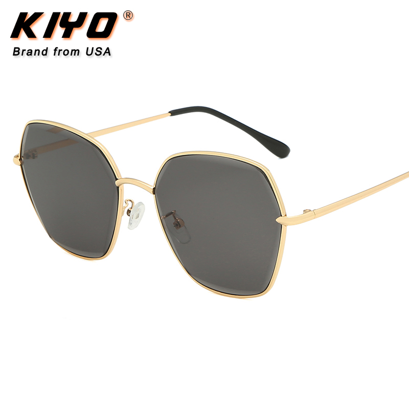 

KIYO Brand 2020 New Women Men Polygonal Sunglasses Metal Classic Sun Glasses High Quality UV400 Driving Eyewear 8956