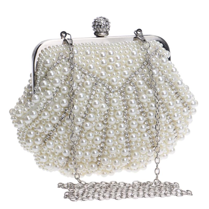 

Hot style beaded embroidery dinner bag ladies' banquet holding shell pearl evening bag, Q108a3