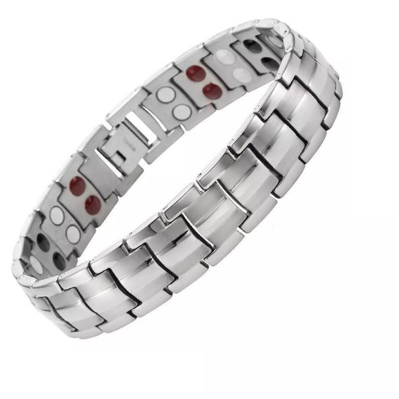 

Women Men Health Care Germanium Magnetic Bracelet for Arthritis and Carpal Tunnel Stainless Steel Power Therapy Bangles