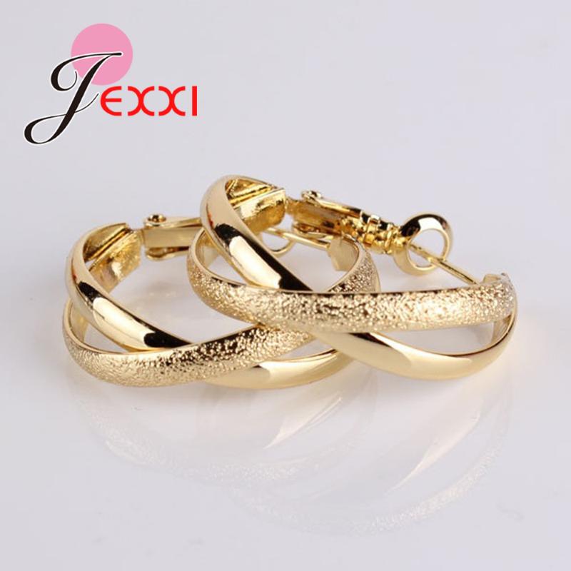 

New Summer Fashion Collections For Women Unisex Big Round Hoop Earrings Crossed Personality Unique Design Drop Shipping