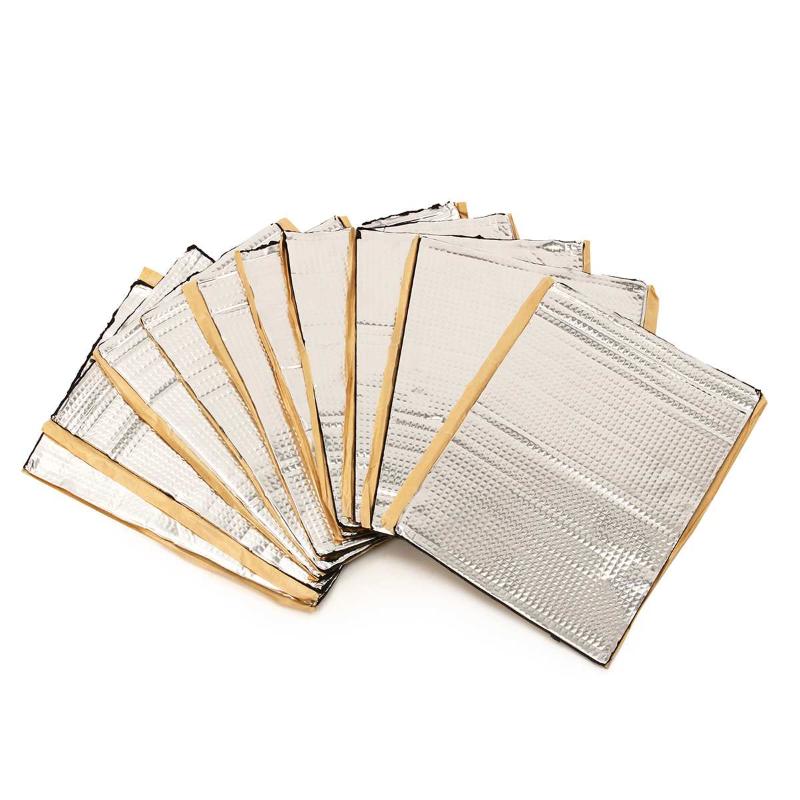 

10 Pcs Automobiles Car Sound Deadening Vibration Sound Proofing Damping Mat Heat Noise Shield Insulation Deadener 270x375mm 4mm