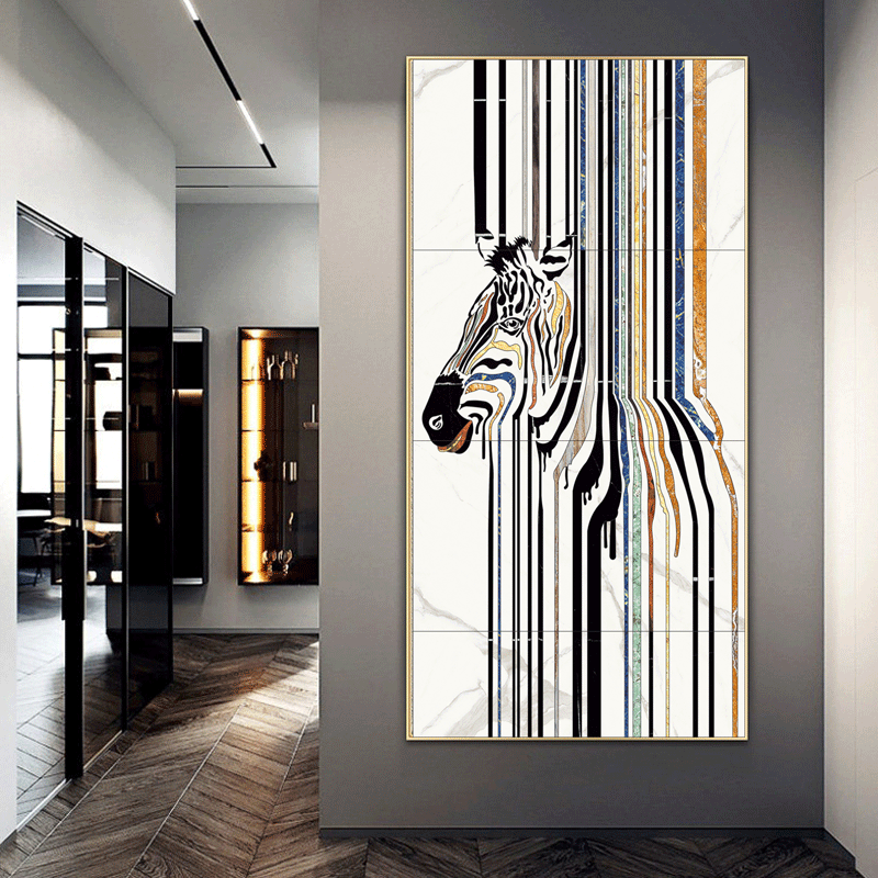 

Canvas Painting Wall Posters Prints Abstract striped Zebra Wall Art Pictures For Living Room Decoration Dining Restaurant Hotel Home Decor