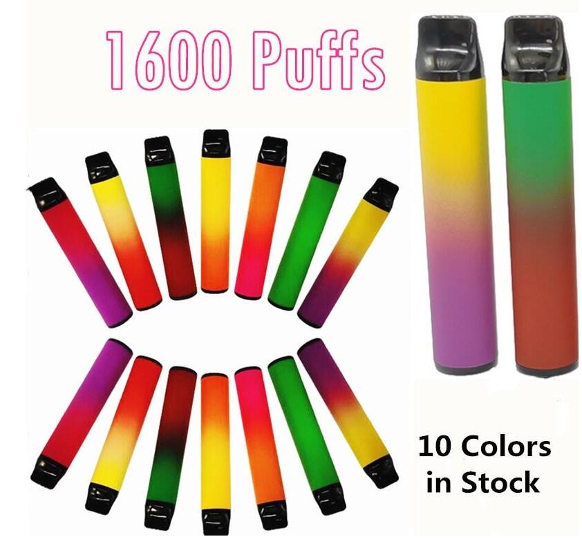 

Puff XXL Disposable Vape pen Pods Device Puff xxl 1000mAh Battery 6.5ml 1600 puffs Puff Bar Pre-filled Kit disposable e cigarettes 10 colors