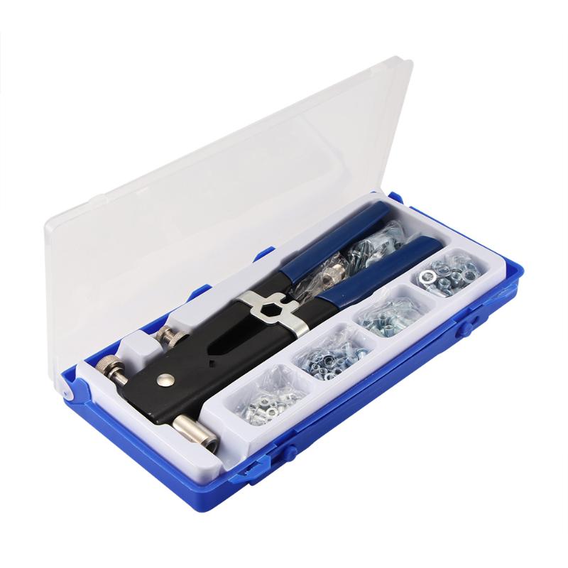 

86pcs Blind Rivet Guns Heavy Duty Nut Threaded Insert Hand Riveting Kit M3-M8 Rivet Nuts Nail Guns Household Repair Tools