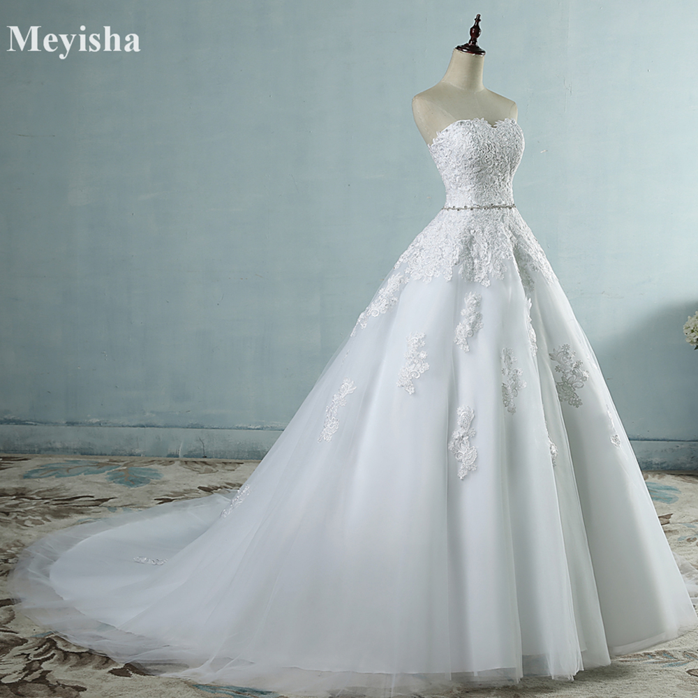 

white lace flower Sweetheart White Ivory Fashion Sexy Wedding Dresses for brides plus size maxi size