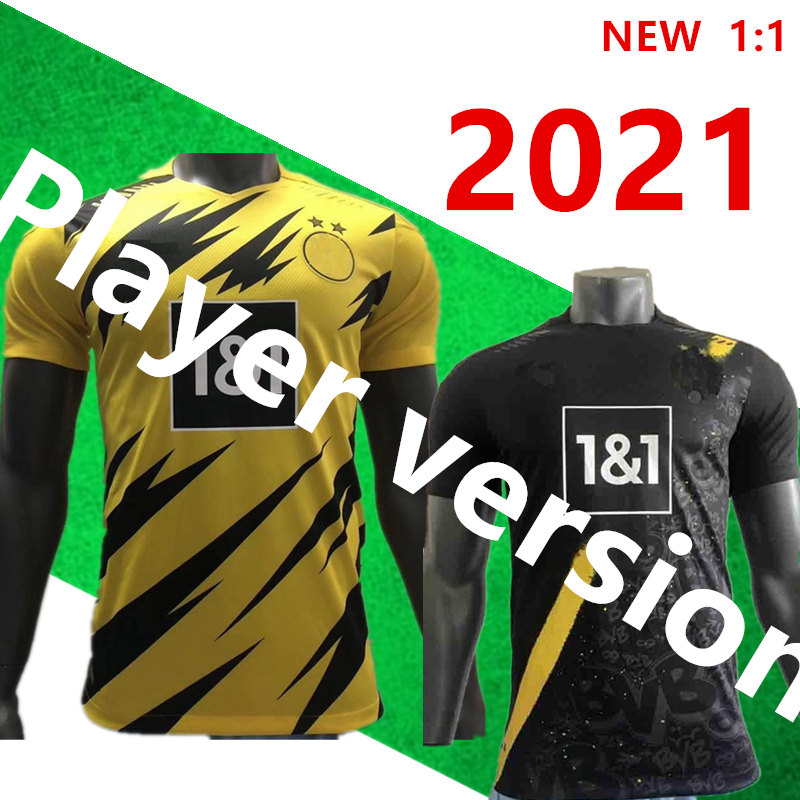 

Player version 20 21 Dortmund Borussia REUS Guerreiro Jerseys SOCCER 2019 2020 Blackout SANCHO HUMMELS HAALAND sport shirt 2020 BRANDT, Black;yellow
