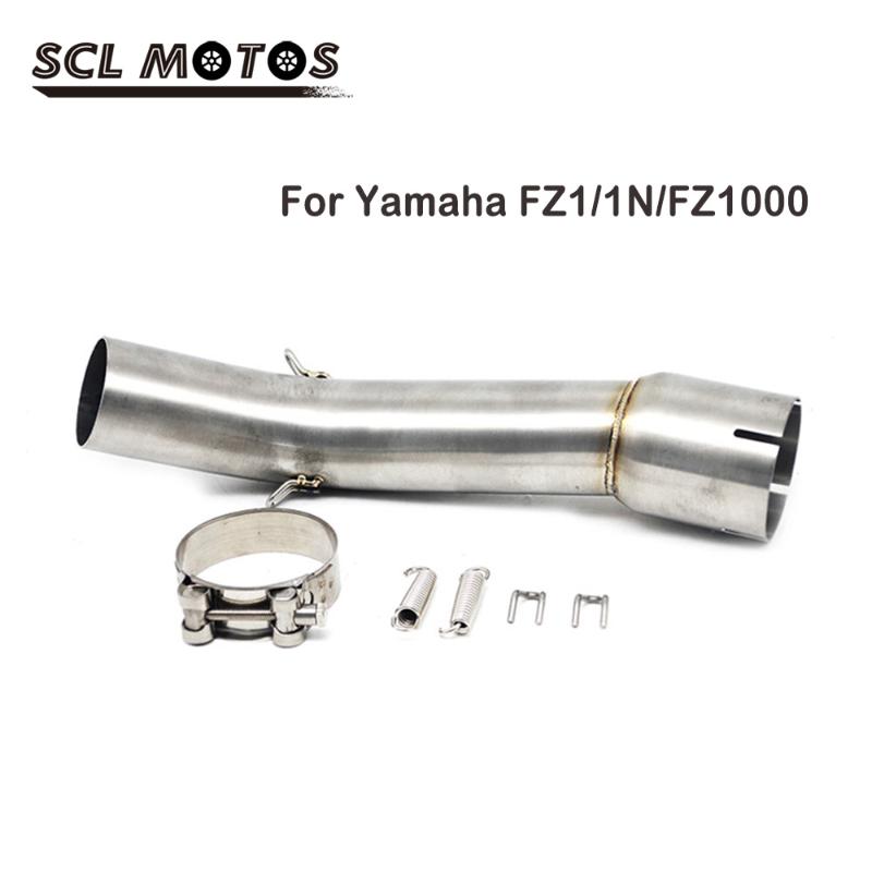 

SCL MOTOS Motorcycle Stainless Steel Exhaust Muffler Middle Pipe Motorbike Mid Link Pipe For FZ1 1N FZ1000 New