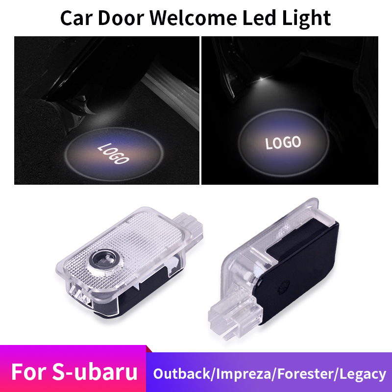 

2PCS Car Door Welcome Light LED Lamp Laser Ghost Shadow Projector LOGO Light For Outback Forest Legacy Impreza Car Auto