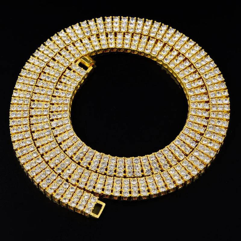 

Men's New Amazon 3 Drainage Zinc Alloy Men's Hip Hop Bling out Necklace