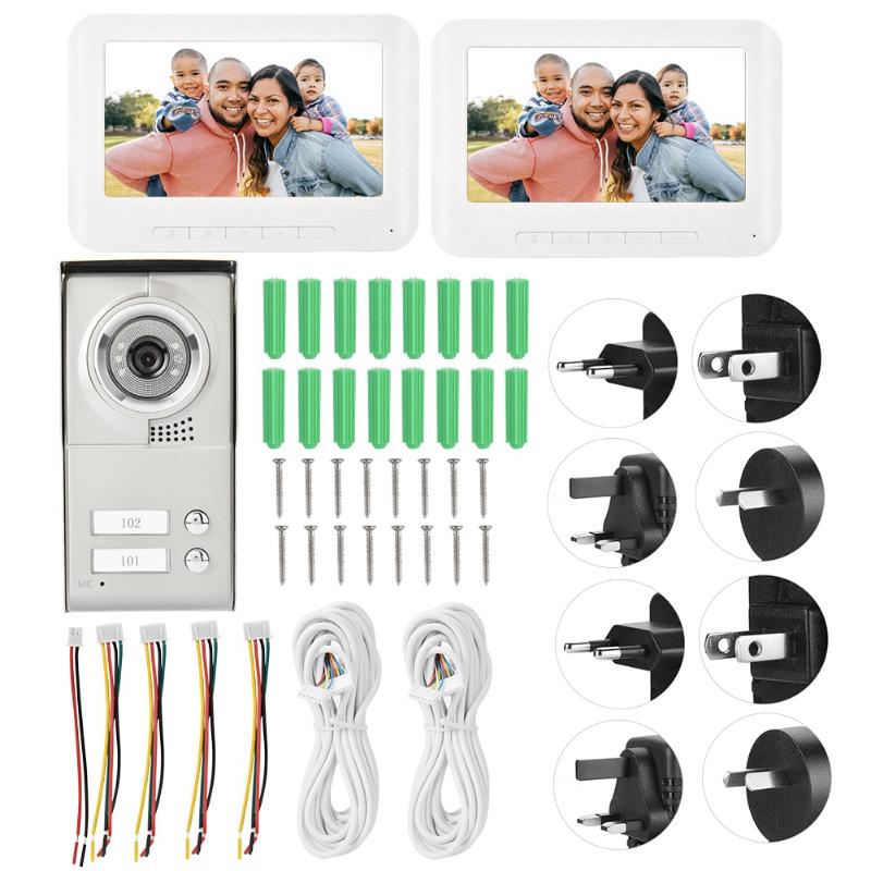

7in TFT LCD Wired Intercom Doorbell Kit Video Door Phone Security System 2020