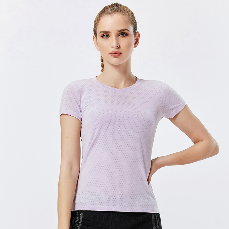 

Mesh Yoga Top Sport Shirt Fitness Women Sports Wear For Ladies Workout Gym T Shirt Women 2 Pcs Running Set Workout Clothes, White 1pcs