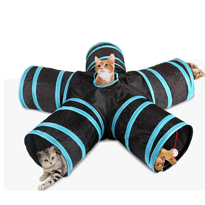 

Cat Tunnel Multi-Holes Pet Cats Tunnel Chat Toy jouet chat Interactive Ball Cats Toys Playing Indoor Outdoor Tunnels