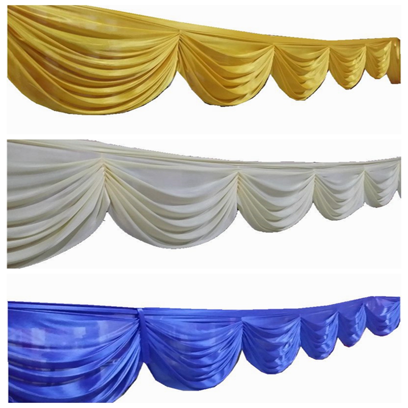 

Wedding Backdrop Swag Ice Silk Drape Swag Decoration For Event Party Wedding Backdrop Curtain Stage Background Wedding Decoration, Light blue