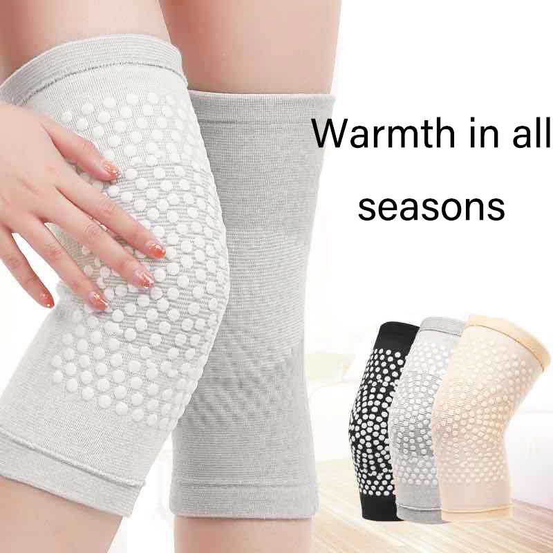 

2pcs Self Heating Support Knee Pads Knee Brace Warm for Arthritis Joint Pain Relief and Recovery Belt Massager Foot, Black
