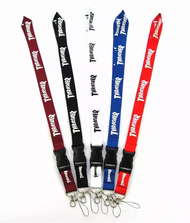 

2020 new high quantity Thrasher key lanyards id badge Neck Lanyard holder keychain straps for mobile phone Fast Shipping