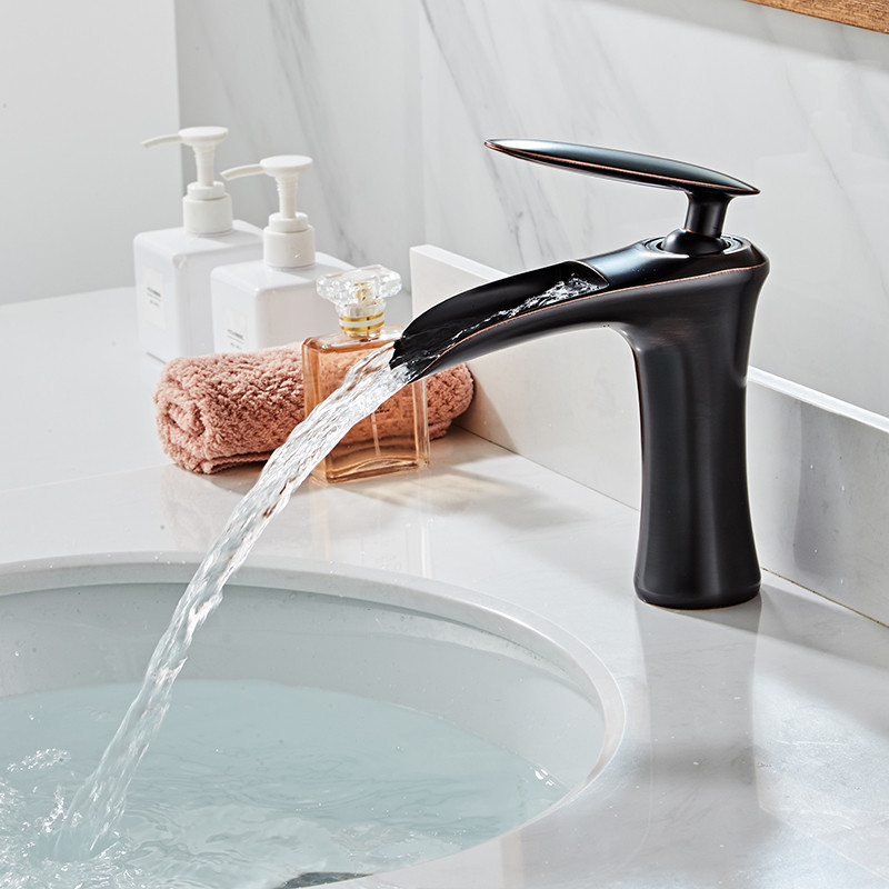 

Bathroom Basin Faucet Multicolor Brass Specail Sink Mixer Tap Hot And Cold Waterfall Basin Faucet