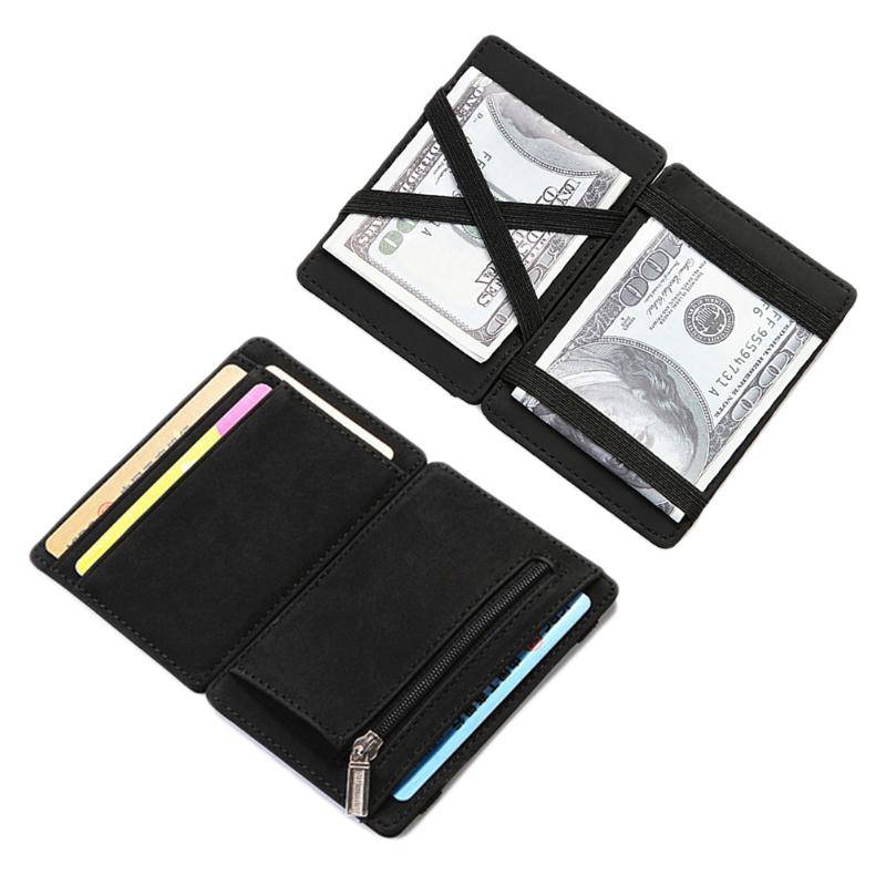 

Fashion Men Slim Wallet Male Coin ID Business Holder Travel Wallets Purses Bag, Black