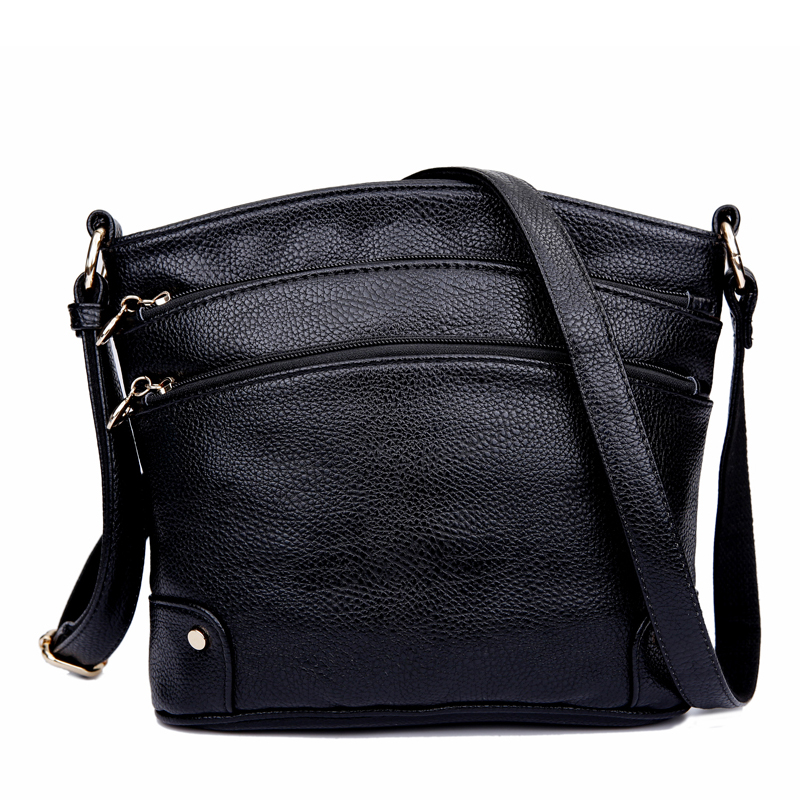 

Black Zipper High Quality Women Fashion Handbag 2020 Crossbody Bags For Women Leather Flap Bag Soft Leather Shell Bag Shape