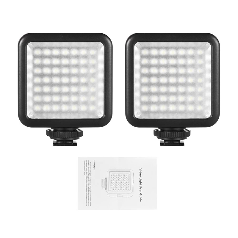 

W49 Mini Interlock Camera Led Panel Light Dimmable Camcorder Video Lighting with Shoe Mount Adapter for A7 Dslr