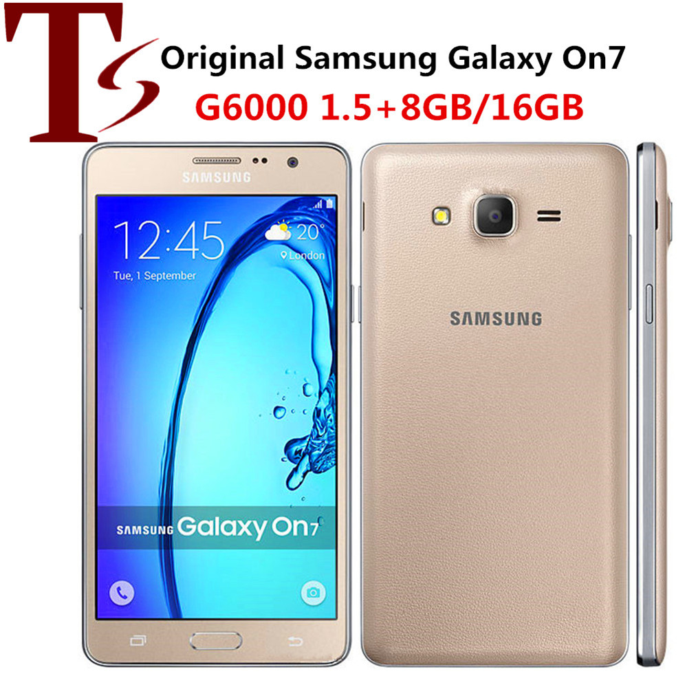 

Refurbished Original Samsung Galaxy On7 G6000 Dual SIM 5.5 inch Quad Core 1.5GB RAM 8GB/16GB ROM Mobile Cell Phone, Black