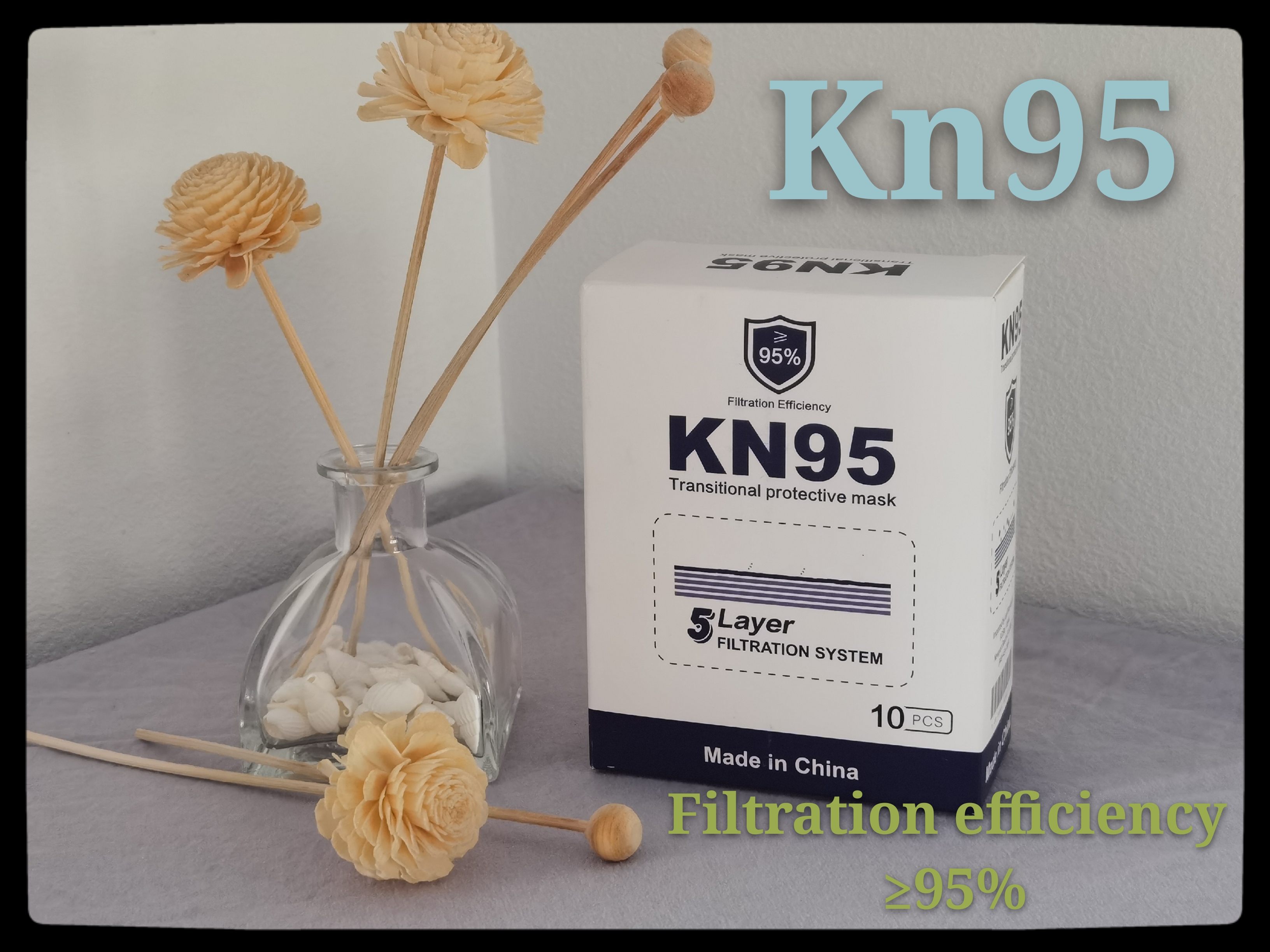 

DHL Free ShipKN95 mask five-layer PM2.5 filter rate no protective mask anti-fog and dust-proof outdoor mask spot