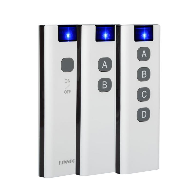 

KTNNKG 433Mhz 200m wireless remote control with 1/2/4/6/8/10 buttons, wall mount bracket, smart home