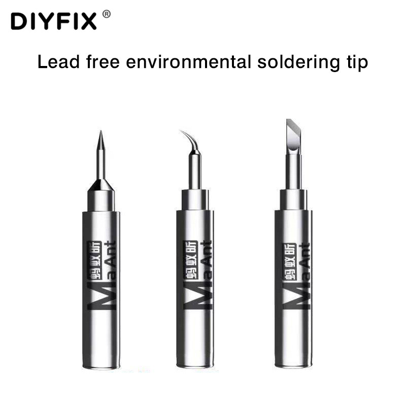 

936 Flying Wire Soldering Iron Head Straight Bend Sharp Tip Lead-free Soldering Head Durable Fast Heating Pp 236