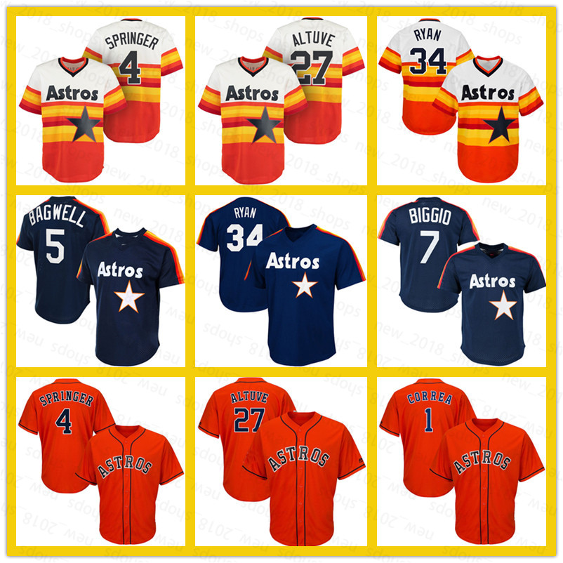 

27 Jose Altuve Houston 35 Justin Verlander Astros 4 George Springer 34 Nolan Ryan 7 Craig Biggio 5 Jeff Bagwell 2 Alex Bregman Baseball Men, Qingcang