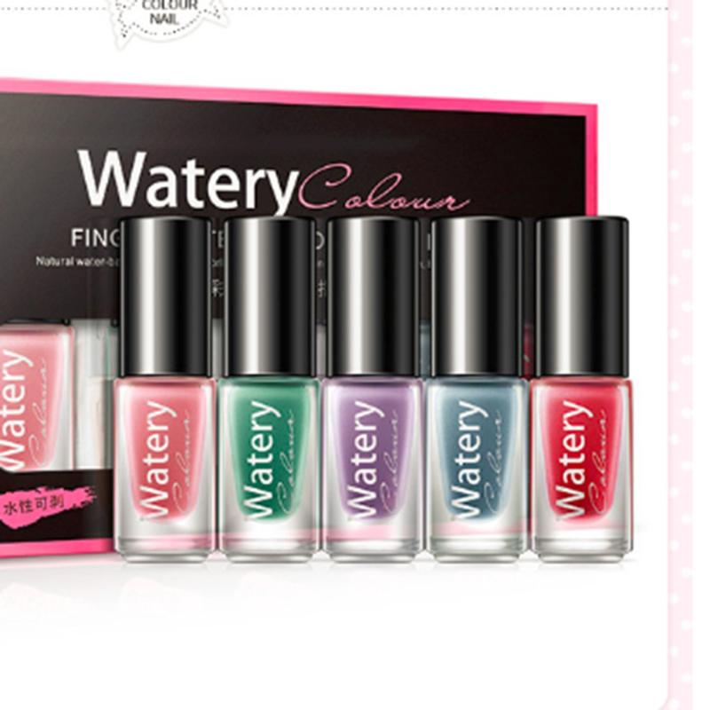 

BIOAQUA Nail Art Peel Off Liquid Nail Art Set Skin Protected Polish Easy To Clean Care Gel Polish, As show