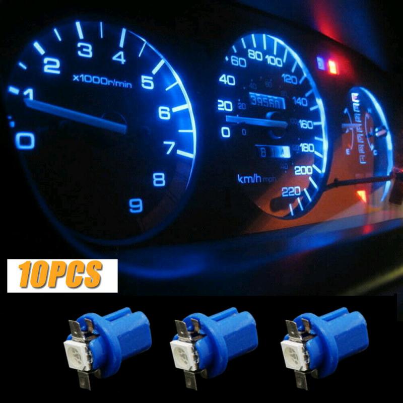 

10pcs LED T5 B8.5D Bulbs SMD T5 B8.5D 1SMD Car LED Dashboard Dash Gauge Instrument Light Bulb Lightup Shifter Lights