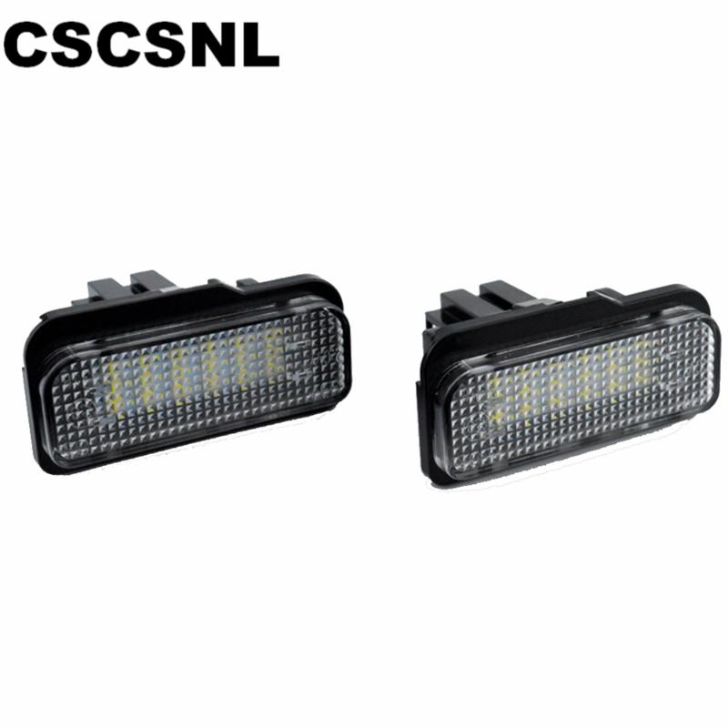 

CSCSNL 2PCS Car LED License Plate Lights For W211 W203 5D W219 R171 No Error for White Number Plate lamp 12V, As pic