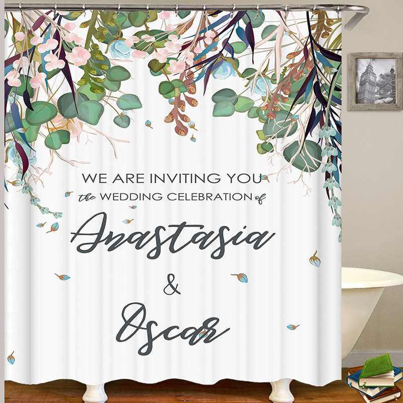 

wedding shower curtain polyester bathroom curtain shower drop shipping new arrival for bathroom