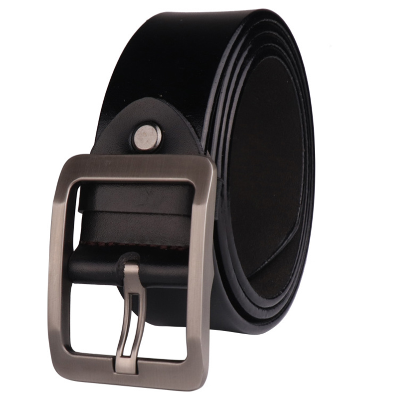 

leather belt men Belt for Men Cow genuine leather strap Designer Belts Male ceinture homme High Genuine, Black