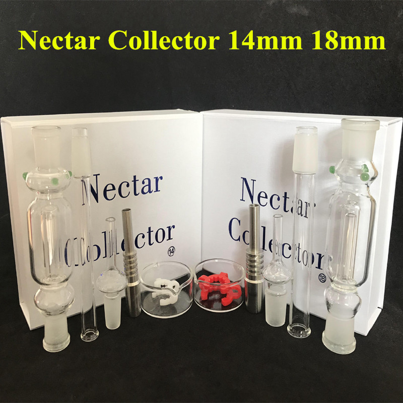 

Nectar Collector Kit Glass Nectar Collector Tips with Titanium and Quartz Nail Dish 10mm 14mm 18mm Glass Pipe In Stock