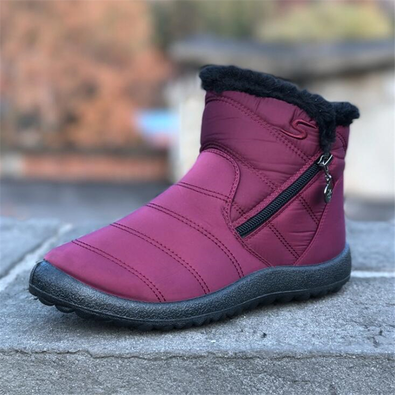 

Women Boots Ankle Winter Snow Boots Platform Ladies Female Fur Shoes Woman, Black