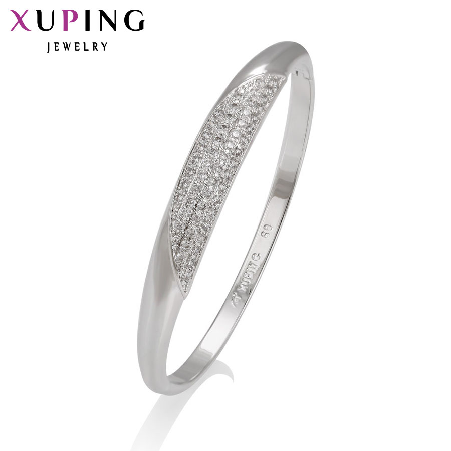 

Xuping Fashion Bangle New Arrival Charm Design Rhodium Color Plated High Quality Jewelry for Women Gift 51321