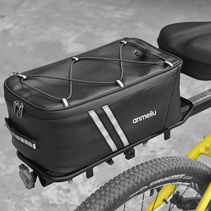 

Larger Capacity Bike Trunk Bag 7L Bicycle Commuter Saddle Bag Water Resistant Cycling Back Seat with Waterproof Rain Cover