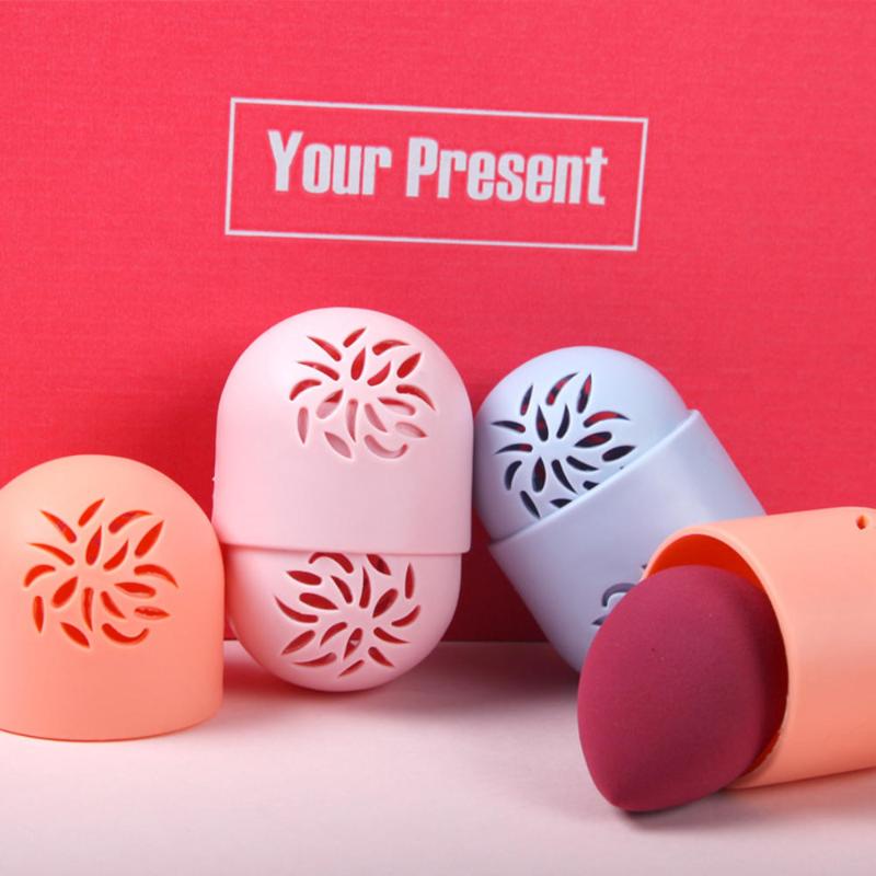 

1PC Silicone Beauty Sponge Storage Box Egg Stand Powder Puff Drying Holder Mildew Proof Cosmetic Puff Case Makeup Accessories