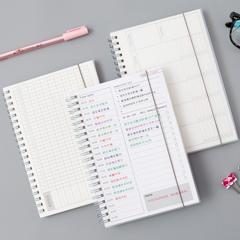 

Notepads Daily Weekly Monthly 2021 Planner Spiral A5 Notebook Time Memo Planning Organizer Agenda School Office Schedule Stationary