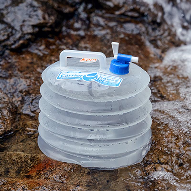 

5L Outdoor Folding Collapsible Drinking Water Bag Car Water Carrier Container Camping Hiking Picnic, As shown