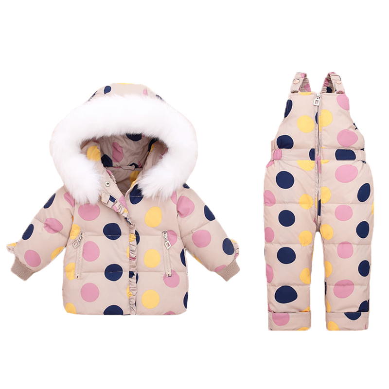 

2pcs Set Baby Girl winter jacket and baby jumpsuit coat for girls Children down Jacket warm cute Kids ski suit clothes 0-3 years, Blue