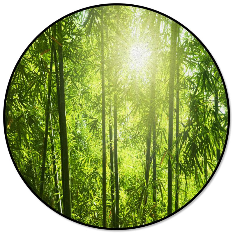 

Green Bamboo Sun Plant Printed Large Round Carpets For Living Room Bedroom Area Rugs Soft Home Decor Rug Kitchen Mats, As pic