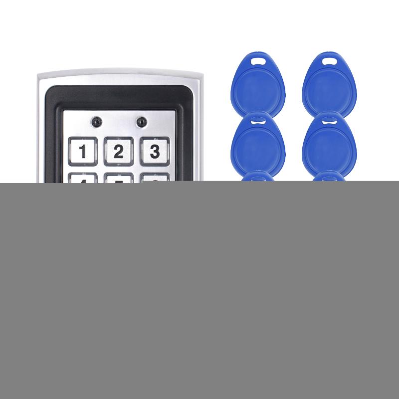 

RFID Metal Access Control Card Reader Keypad 2000 Users 125KHz Card Reader Keypad Key-Fobs Door Access